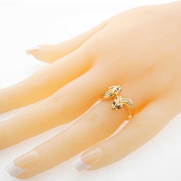 Estate Sale 19K Yellow Gold Sapphire Ring Size 9.75 Womens Vintage Fine Jewelry